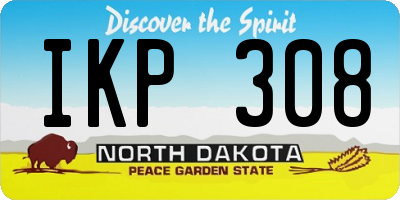 ND license plate IKP308