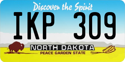 ND license plate IKP309
