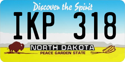 ND license plate IKP318