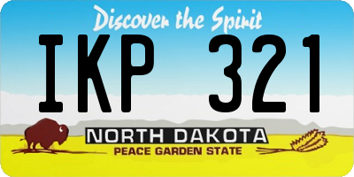 ND license plate IKP321
