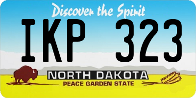 ND license plate IKP323