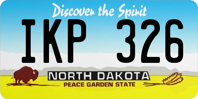 ND license plate IKP326