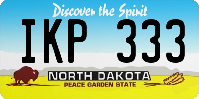 ND license plate IKP333