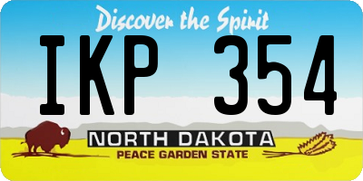 ND license plate IKP354