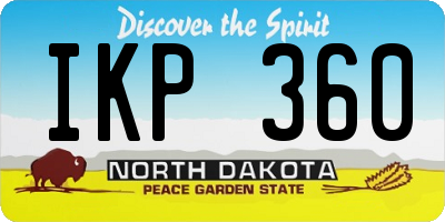 ND license plate IKP360