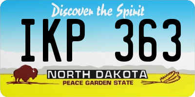 ND license plate IKP363