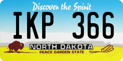ND license plate IKP366