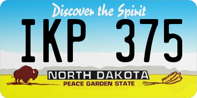 ND license plate IKP375
