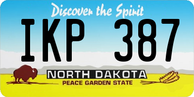 ND license plate IKP387