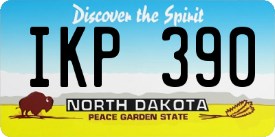 ND license plate IKP390