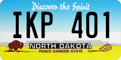 ND license plate IKP401