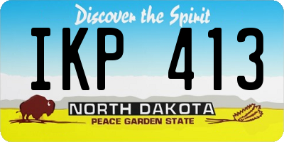 ND license plate IKP413