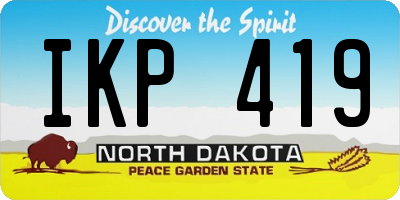 ND license plate IKP419