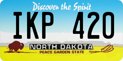ND license plate IKP420