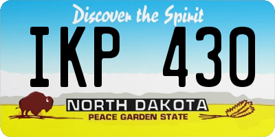 ND license plate IKP430
