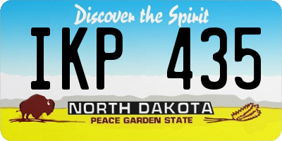 ND license plate IKP435