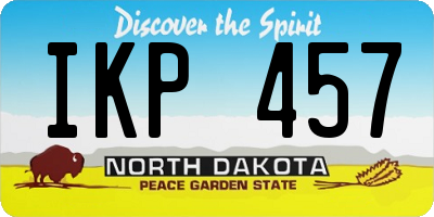 ND license plate IKP457