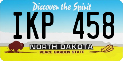 ND license plate IKP458