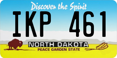 ND license plate IKP461