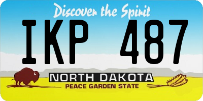 ND license plate IKP487