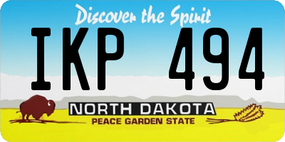 ND license plate IKP494