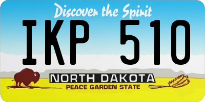 ND license plate IKP510