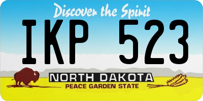 ND license plate IKP523
