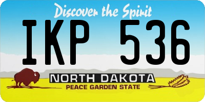 ND license plate IKP536