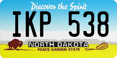 ND license plate IKP538