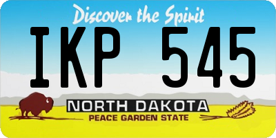 ND license plate IKP545