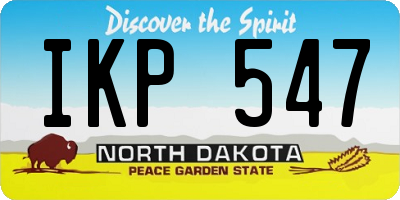 ND license plate IKP547