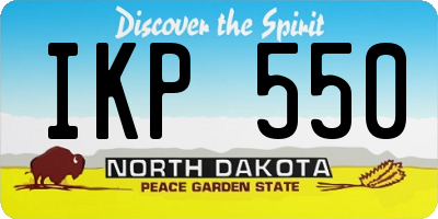 ND license plate IKP550
