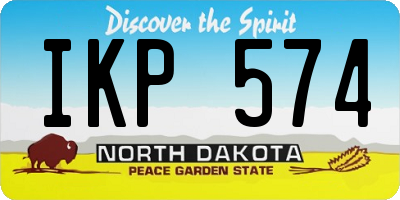 ND license plate IKP574