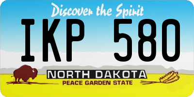 ND license plate IKP580