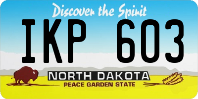 ND license plate IKP603