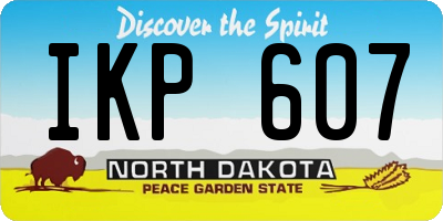 ND license plate IKP607