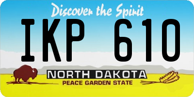 ND license plate IKP610