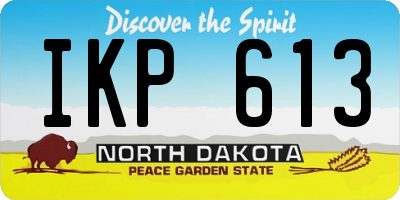 ND license plate IKP613