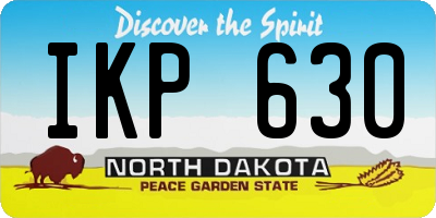 ND license plate IKP630