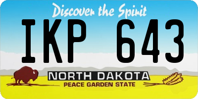 ND license plate IKP643