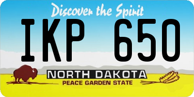 ND license plate IKP650