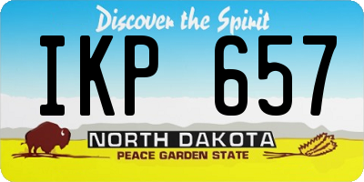 ND license plate IKP657