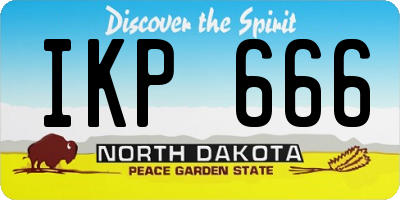ND license plate IKP666