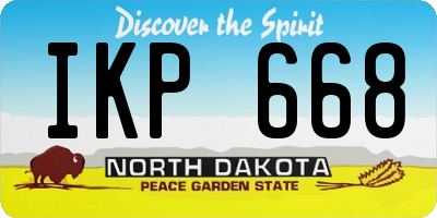 ND license plate IKP668