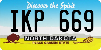 ND license plate IKP669