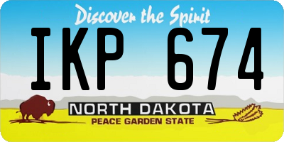 ND license plate IKP674