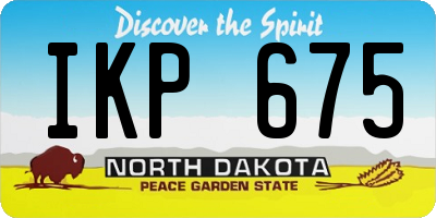 ND license plate IKP675