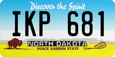 ND license plate IKP681