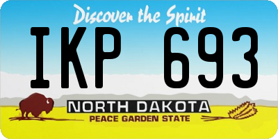 ND license plate IKP693