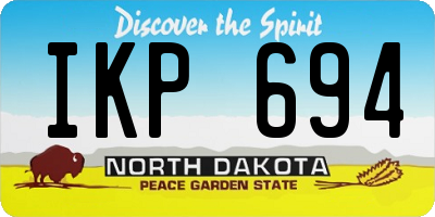 ND license plate IKP694